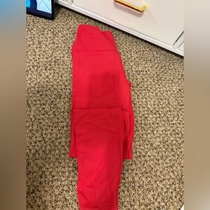Red leggings